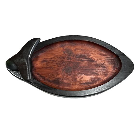 Vintage Hand Hewn Solid Wood Whale Tray - Picture 2 of 9